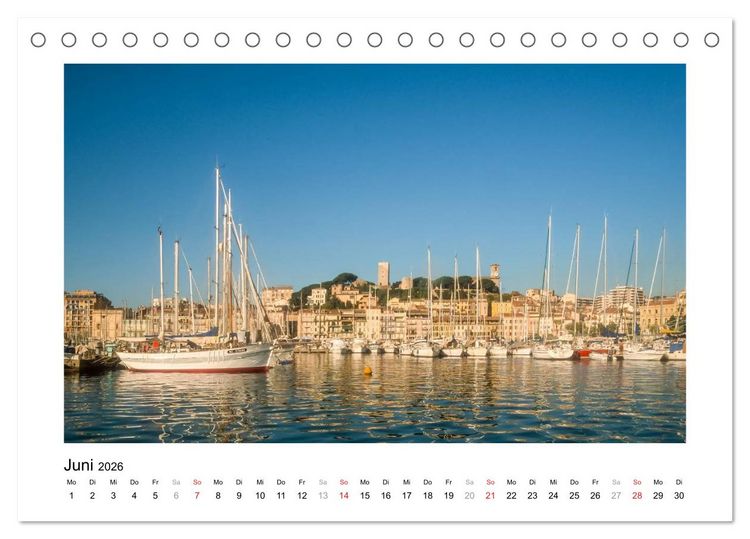 Produktbild: Cote d'Azur - Im Licht der blauen K&uuml;ste (Tischkalender 2026 DIN A5 quer), CALVENDO Monatskalender