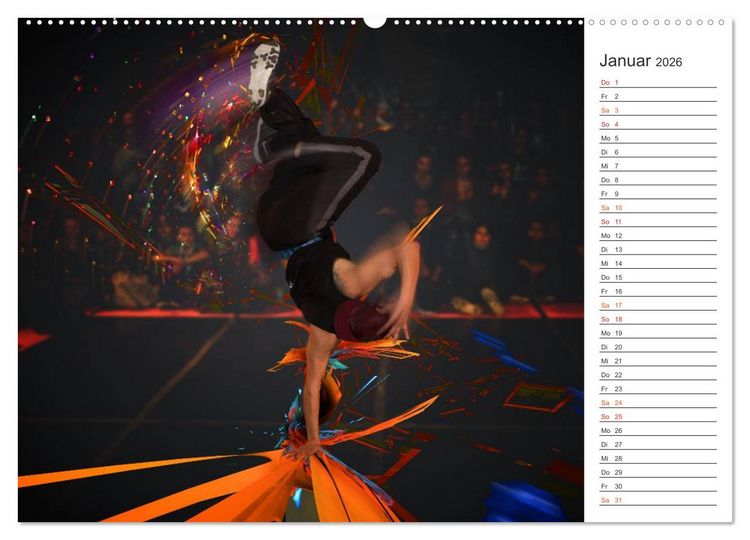 Produktbild: Break Dance B-boys & B-girls (hochwertiger Premium Wandkalender 2026 DIN A2 quer), Kunstdruck in Hochglanz