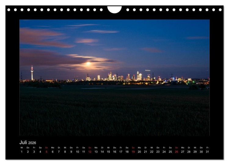 Produktbild: Frankfurt bei Nacht 2026 (Wandkalender 2026 DIN A4 quer), CALVENDO Monatskalender
