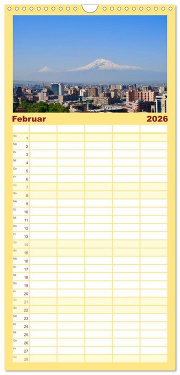 Produktbild: Familienplaner 2026 - Armenien - Ein wundersch&ouml;nes Naturerlebnis. mit 5 Spalten (Wandkalender, 21 x 45 cm) CALVENDO