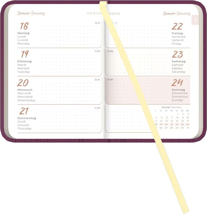 Produktbild: Lady Journal Mini Deluxe Purple 2027