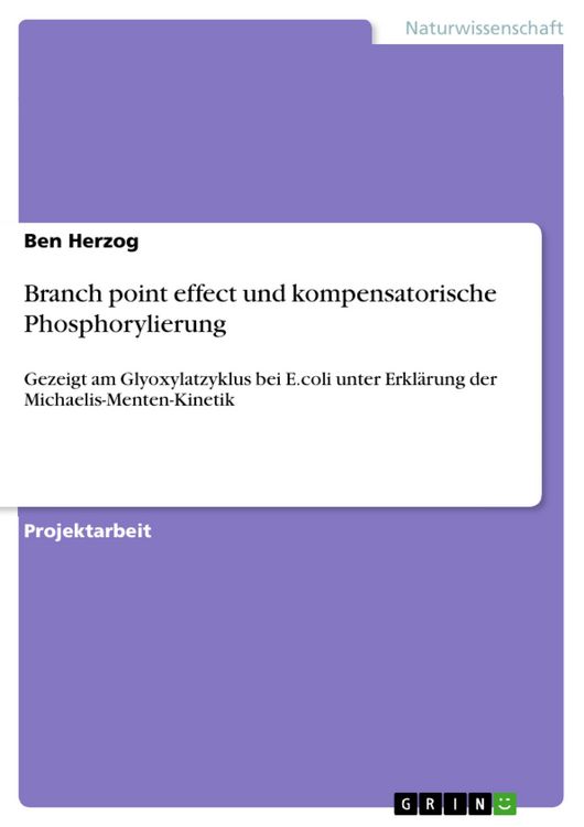 Produktbild: Branch point effect und kompensatorische Phosphorylierung