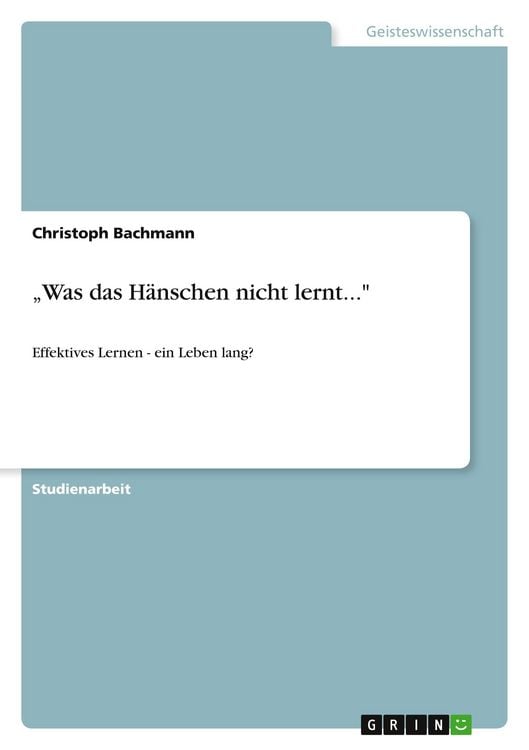 Produktbild: ¿Was das Hänschen nicht lernt..."