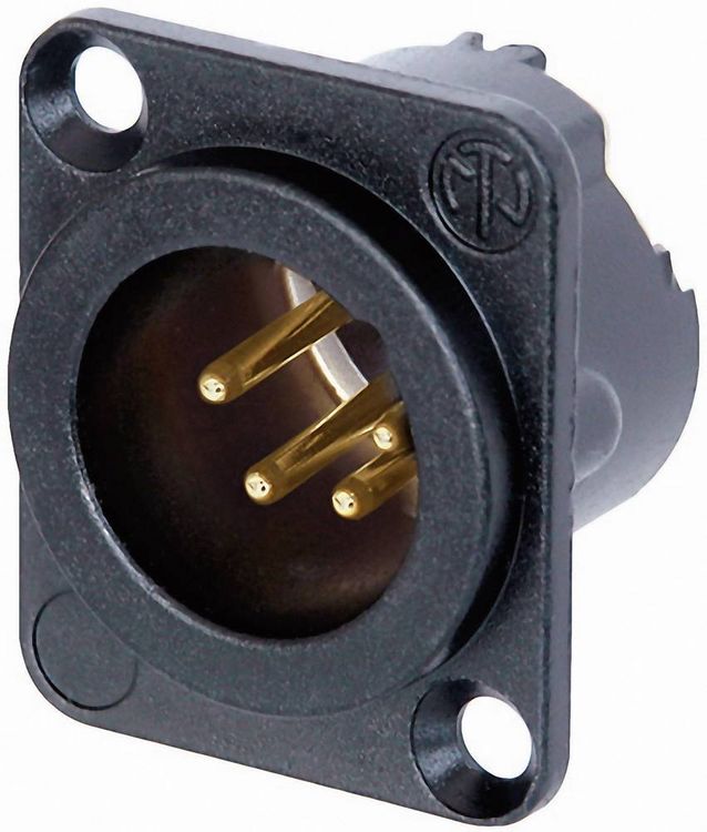 Produktbild: Neutrik NC4MD-LX-B XLR-Steckverbinder Flanschstecker, Kontakte gerade Polzahl: 4 Schwarz 1St.