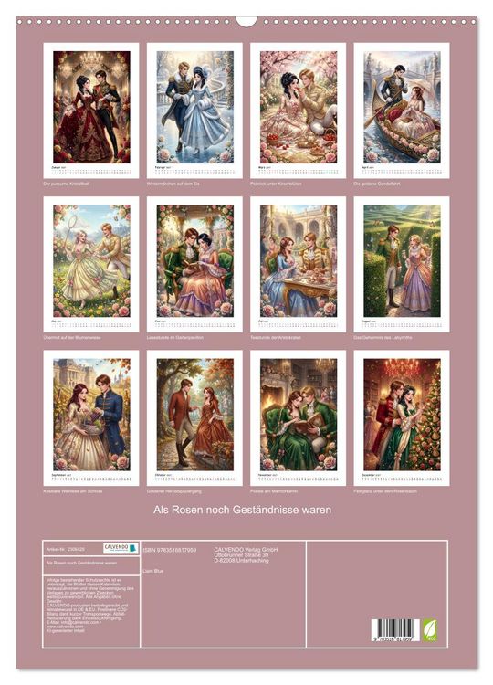 Produktbild: Als Rosen noch Gest&auml;ndnisse waren (Wandkalender 2027 DIN A2 hoch), CALVENDO Monatskalender
