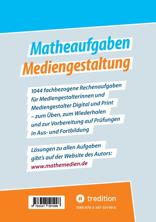 Produktbild: Matheaufgaben Mediengestaltung Digital und Print