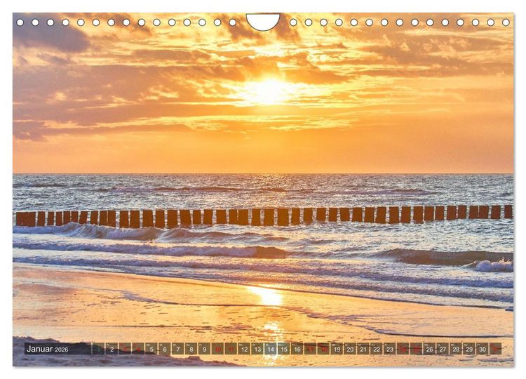 Produktbild: Sonnenunterg&auml;nge an Ostseek&uuml;ste und Bodden (Wandkalender 2026 DIN A4 quer), CALVENDO Monatskalender