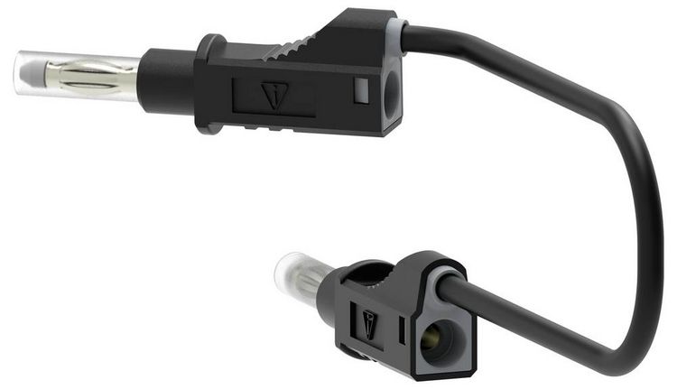 Produktbild: Electro PJP 2214/600V-CD1-50N Messleitung Bananenstecker 50cm Schwarz 1St.