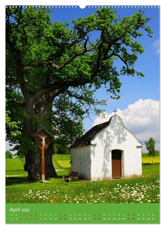 Produktbild: Malerische Kirchen und Kapellen (Wandkalender 2026 DIN A2 hoch), CALVENDO Monatskalender