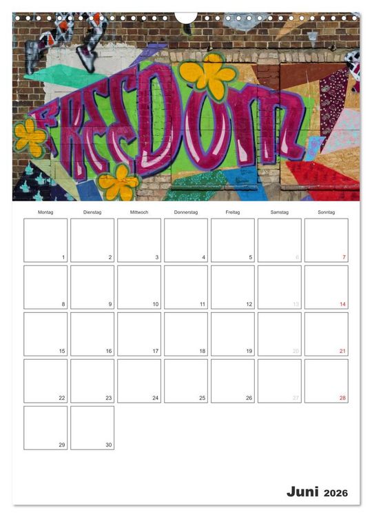 Produktbild: GRAFFITI 2026 / Planer (Wandkalender 2026 DIN A3 hoch), CALVENDO Monatskalender