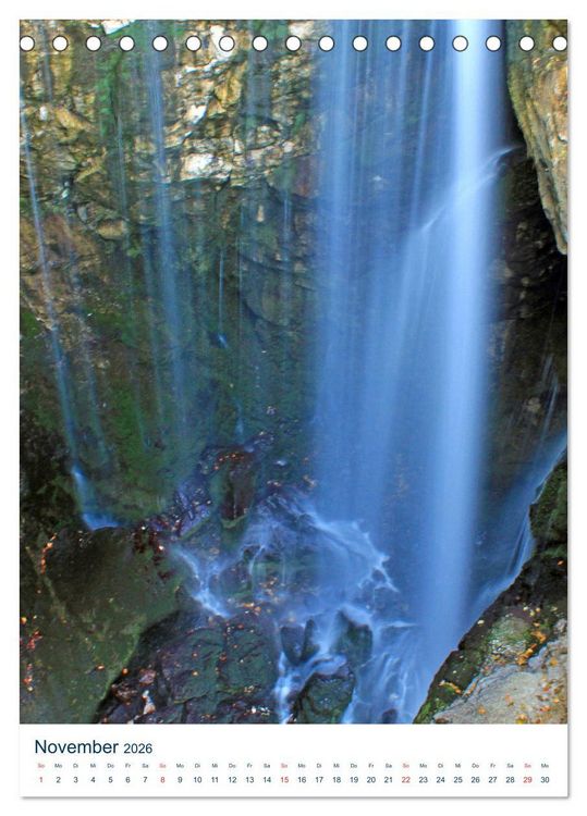 Produktbild: Sch&ouml;ner Wasserfall (Tischkalender 2026 DIN A5 hoch), CALVENDO Monatskalender