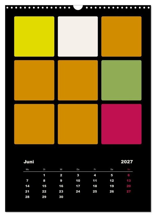 Produktbild: Fotokalender FARBFL&Auml;CHEN (Wandkalender 2027 DIN A3 hoch), CALVENDO Monatskalender