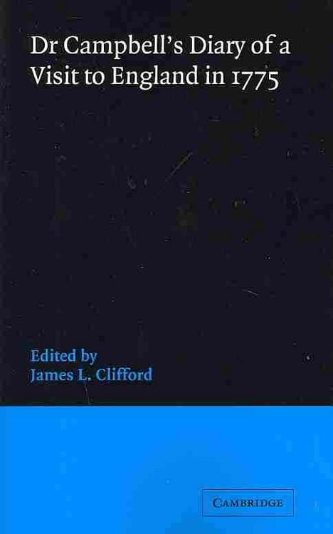 Produktbild: Dr Campbell's Diary of a Visit to England in 1775