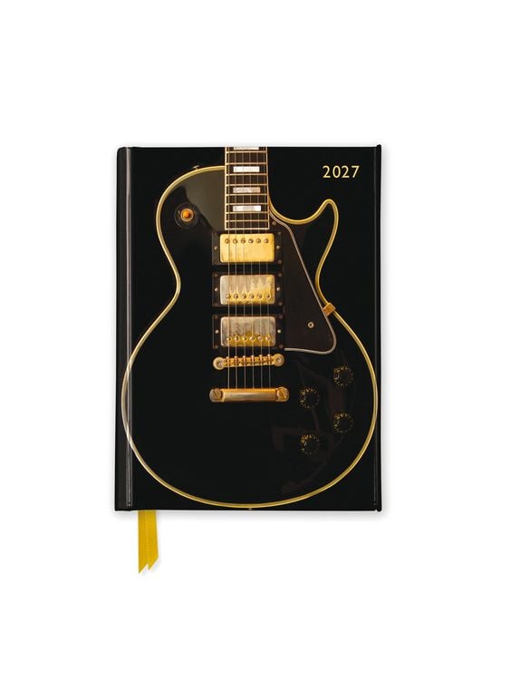 Produktbild: Black Gibson Guitar &ndash; Schwarze Gibson Gitarre &ndash; Taschenkalender 2027