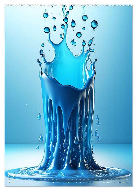 Produktbild: Splish! Splash! DROP ART (Wandkalender 2026 DIN A2 hoch), CALVENDO Monatskalender