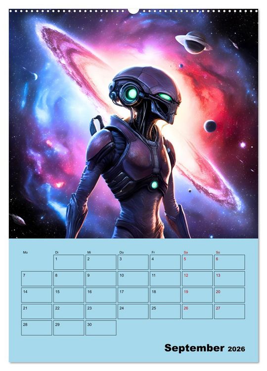 Produktbild: Galaktische Begegnungen (hochwertiger Premium Wandkalender 2026 DIN A2 hoch), Kunstdruck in Hochglanz