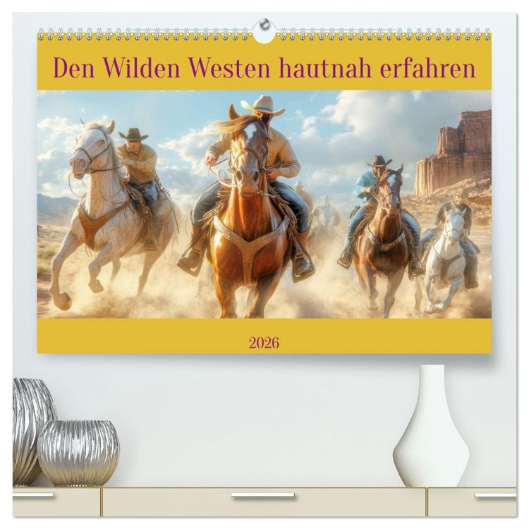 Produktbild: Den Wilden Westen hautnah erfahren (hochwertiger Premium Wandkalender 2026 DIN A2 quer), Kunstdruck in Hochglanz
