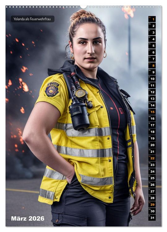 Produktbild: Yolanda, eine junge Frau in zw&ouml;lf Rollen (Wandkalender 2026 DIN A2 hoch), CALVENDO Monatskalender