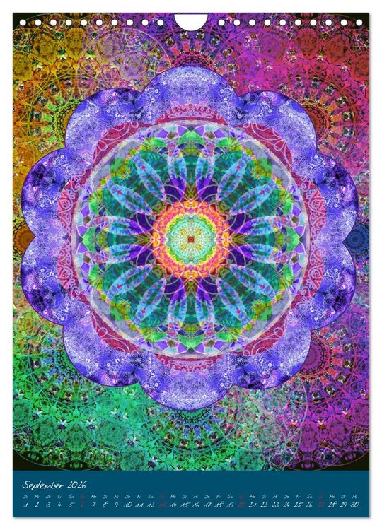 Produktbild: FLORALE MANDALAS (Wandkalender 2026 DIN A4 hoch), CALVENDO Monatskalender