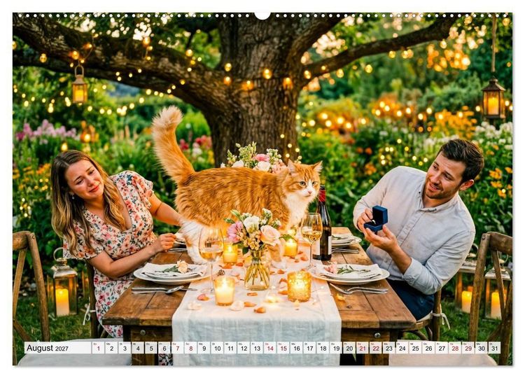 Produktbild: Typisch Katze! - Katzenalltag: Wir sind nur das Personal (Wandkalender 2027 DIN A2 quer), CALVENDO Monatskalender