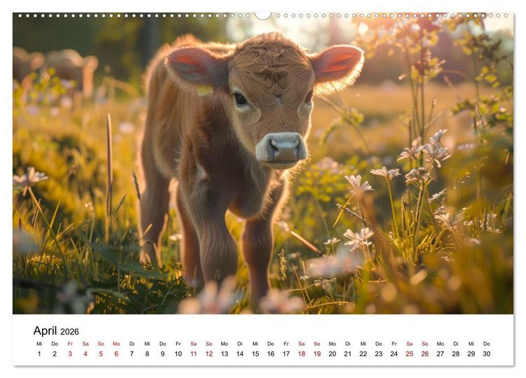 Produktbild: Weidengl&uuml;ck: Ein Jahr unter K&uuml;hen (Wandkalender 2026 DIN A2 quer), CALVENDO Monatskalender