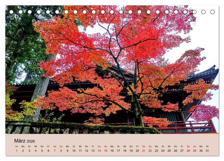 Produktbild: Japan im Herbst (Tischkalender 2026 DIN A5 quer), CALVENDO Monatskalender