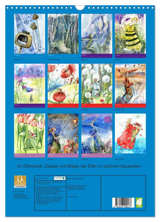 Produktbild: Im Elfenreich- Zauber und Magie der Elfen in sch&ouml;nen Aquarellen (Wandkalender 2026 DIN A3 hoch), CALVENDO Monatskalender
