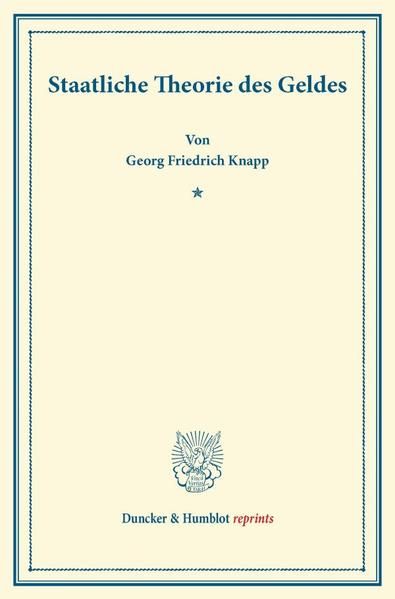 Produktbild: Staatliche Theorie des Geldes.