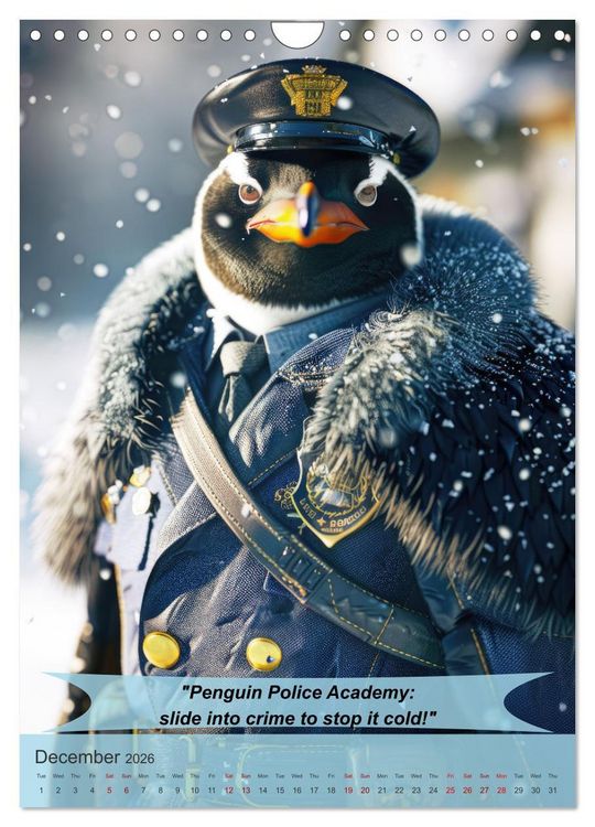 Produktbild: Animalistic and funny police officers (Wall Calendar 2026 DIN A4 portrait), CALVENDO 12 Month Wall Calendar