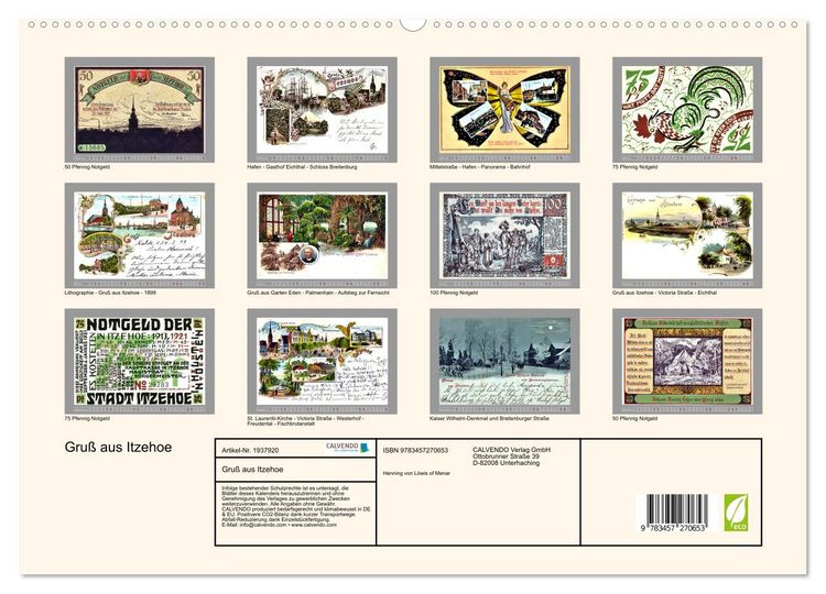 Produktbild: Gru&szlig; aus Itzehoe (hochwertiger Premium Wandkalender 2026 DIN A2 quer), Kunstdruck in Hochglanz