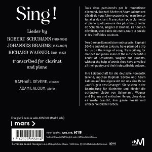 Produktbild: Sing! - Songs Without Words (Schumann-Brahms-Wagne
