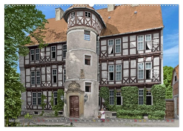Produktbild: Salzwedel zur Kaiserzeit in Farbe - Fotos restauriert und koloriert (hochwertiger Premium Wandkalender 2026 DIN A2 quer), Kunstdruck in Hochglanz