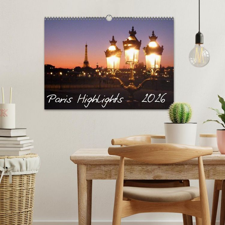 Produktbild: Paris Highlights Wandkalender 2026 DIN A3 quer (Wandkalender 2026 DIN A3 quer), CALVENDO Monatskalender