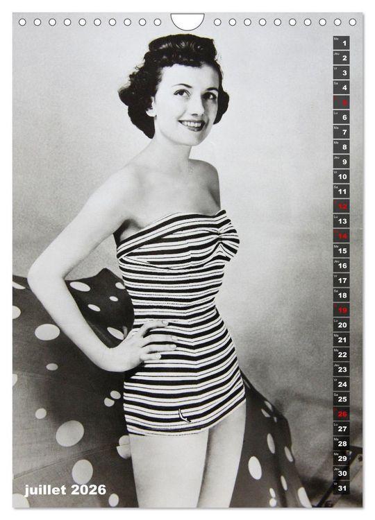 Produktbild: Deux mannequins des ann&eacute;es 1950 - Les jumelles Thea et Helga (Calendrier mural 2026 DIN A4 horizontal), CALVENDO calendrier mensuel