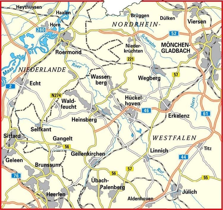 Produktbild: BVA Radwanderkarte Heinsberger Land mit Knotenpunkten 1:50.000