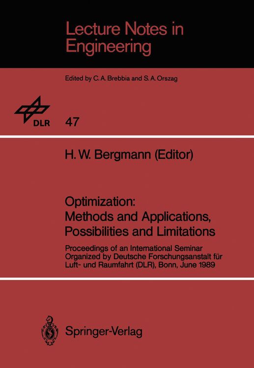 Produktbild: Optimization: Methods and Applications, Possibilities and Limitations