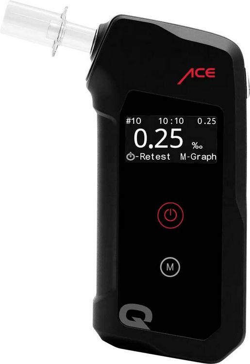 Produktbild: ACE Alkoholtester Schwarz 0.00 bis 5.00 &permil;