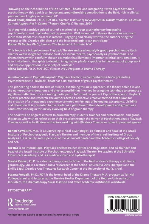 Produktbild: An Introduction to Psychotherapeutic Playback Theater