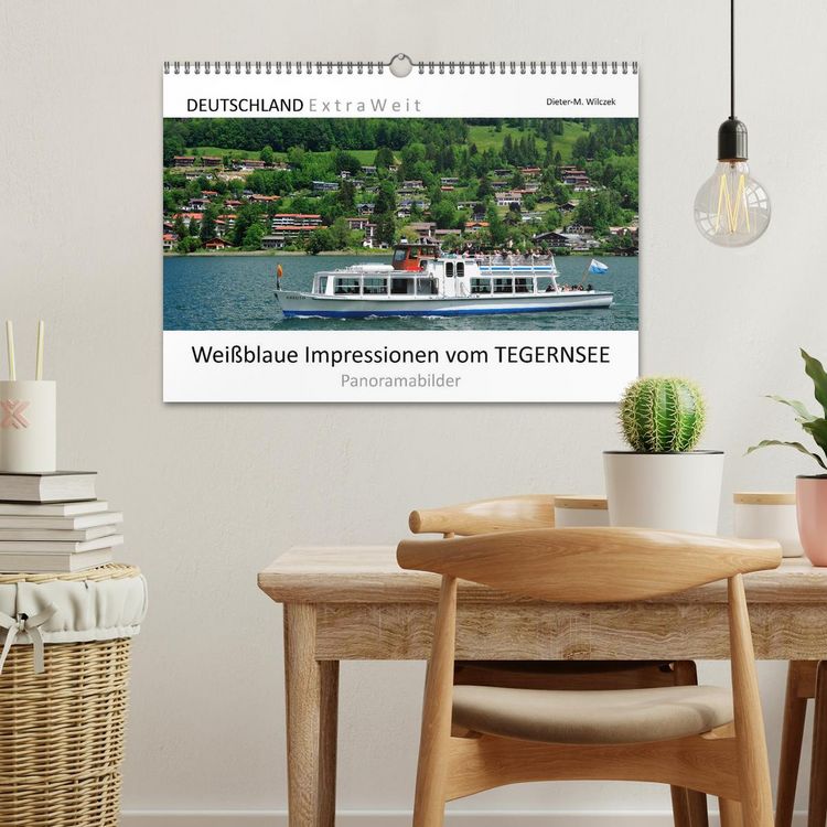 Produktbild: Wei&szlig;blaue Impressionen vom Tegernsee (Wandkalender 2026 DIN A3 quer), CALVENDO Monatskalender