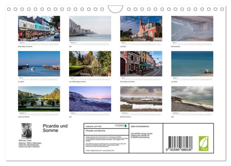 Produktbild: Picardie und Somme (Wandkalender 2027 DIN A4 quer), CALVENDO Monatskalender