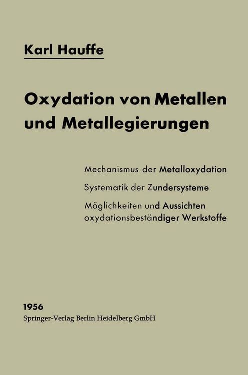 Produktbild: Oxydation von Metallen und Metallegierungen