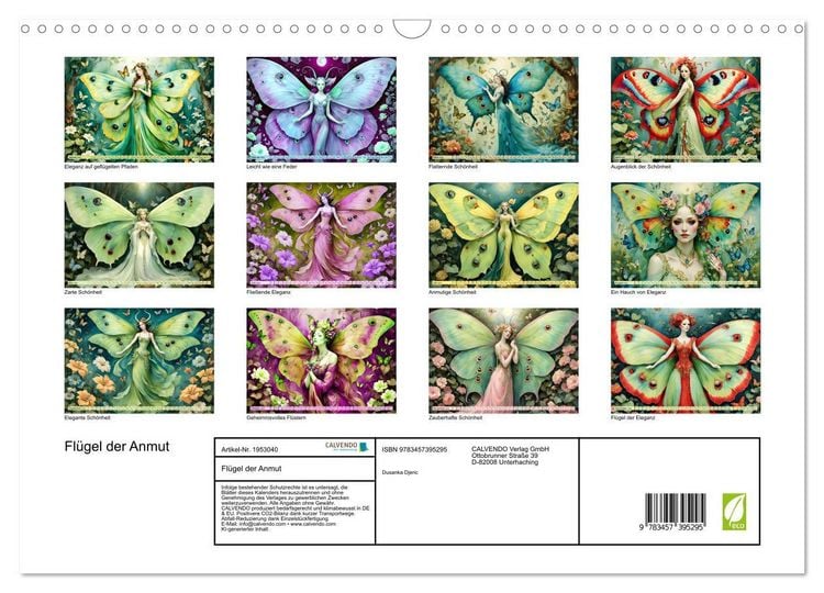 Produktbild: Fl&uuml;gel der Anmut (Wandkalender 2026 DIN A3 quer), CALVENDO Monatskalender
