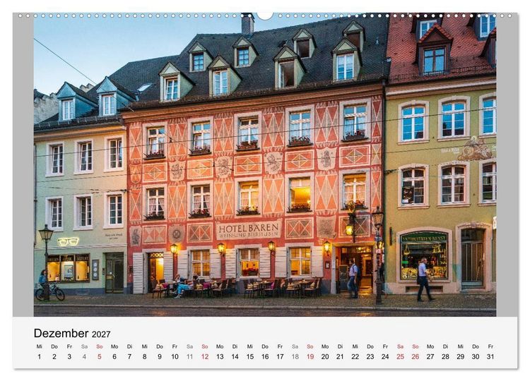 Produktbild: Freiburg im Breisgau. Malerische Stadt am Rande des Schwarzwaldes (Wandkalender 2027 DIN A2 quer), CALVENDO Monatskalender