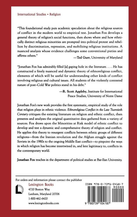 Produktbild: Ethnoreligious Conflict in the Late 20th Century