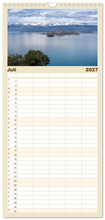 Produktbild: Familienplaner 2027 - Patagonien - Eine Landschaft der Kontraste mit 5 Spalten (Wandkalender, 21 x 45 cm) CALVENDO