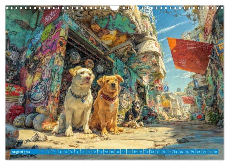 Produktbild: Bunte Stadt - Einzigartige Bewohner (Wandkalender 2026 DIN A3 quer), CALVENDO Monatskalender