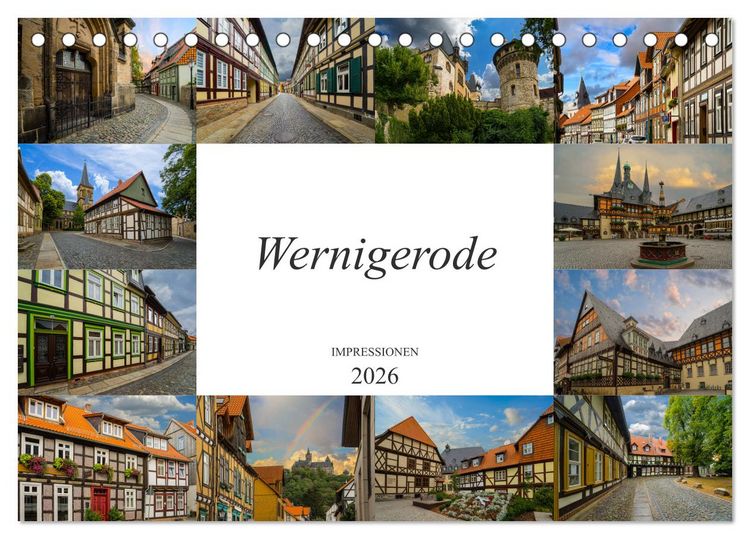Produktbild: Wernigerode Impressionen (Tischkalender 2026 DIN A5 quer), CALVENDO Monatskalender