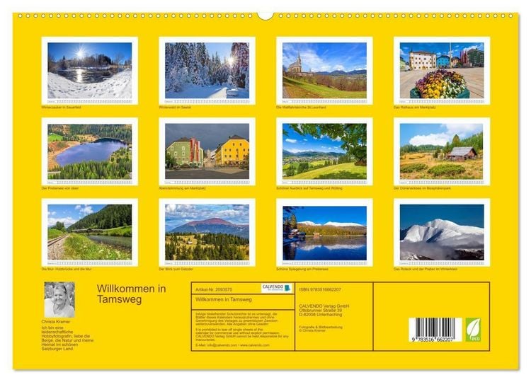 Produktbild: Willkommen in Tamsweg (hochwertiger Premium Wandkalender 2026 DIN A2 quer), Kunstdruck in Hochglanz