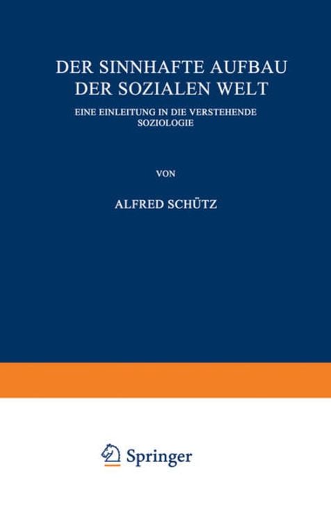 Produktbild: Der sinnhafte Aufbau der sozialen Welt