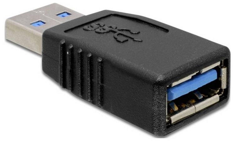 Produktbild: Delock USB 2.0 Adapter [1x USB 2.0 Stecker A - 1x USB 2.0 Buchse A] 65174